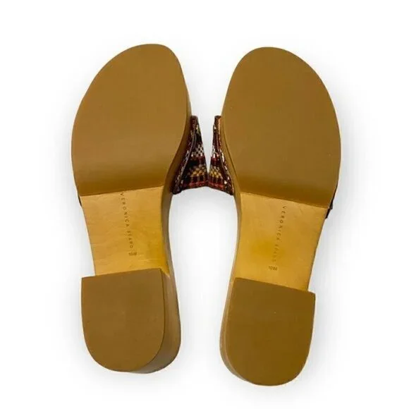 NIB Veronica BeardHannalee WovenClog Sandal Size 10, Brown multi